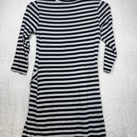 Kismet T-Shirt Dress Womens Size Small Black White Striped Long Sleeve Goth - Picture 7 of 7